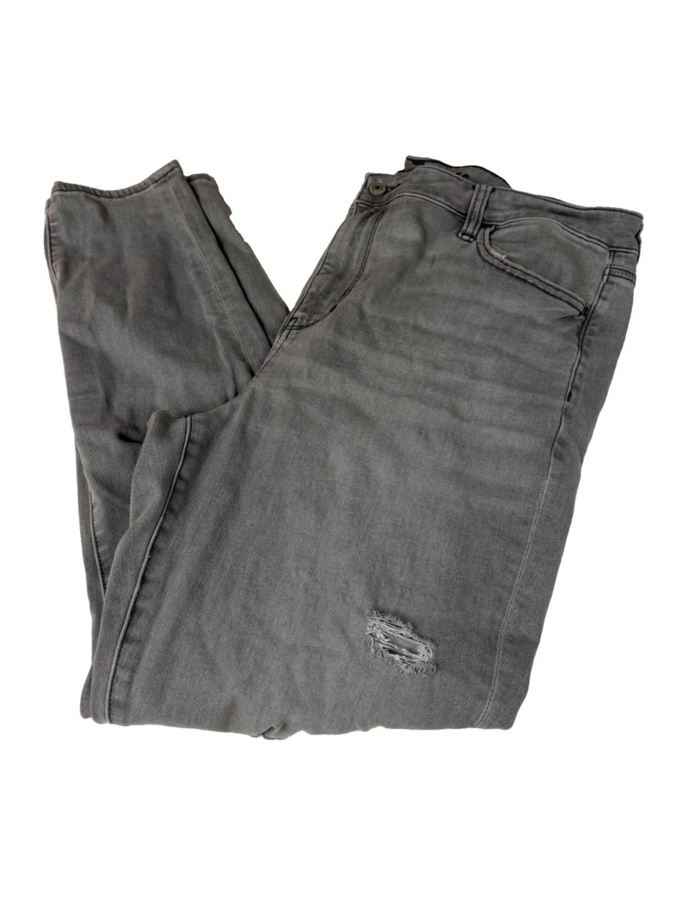American Eagle Women’s Size 16 Hi Rise Jegging Jeans Gray Distressed Stretch